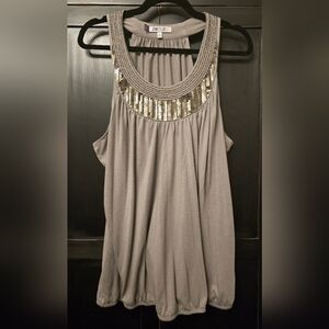 Sleeveless embellished top